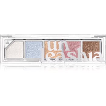 Unleashia Mood Shower Face Palette paletă cu farduri de ochi și iluminator stralucire de perla - imagine 2